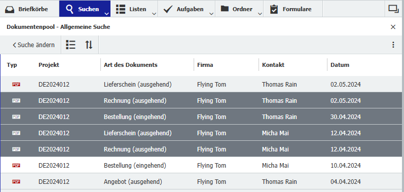 Dokumente Ausschnitt